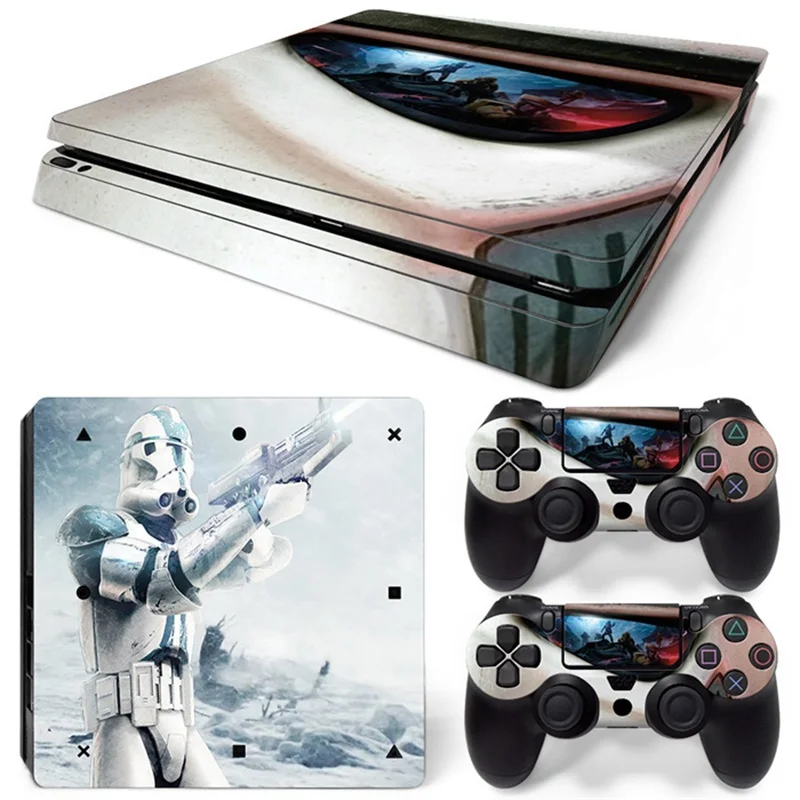 Marvel Iron man Star Wars Vinyl Skin Sticker for PS4 Slim Console and 2 Controllers Decal Cover Game Accessories