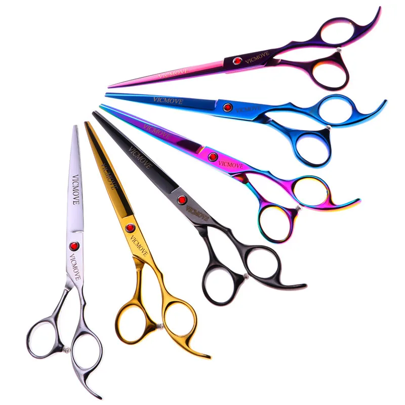 

7" Stainless Steel Pet Scissors Dogs Gromming Shears Barber Sharp Edge Animals Cat Hair Cutting Tools Kit 6 Colors Available