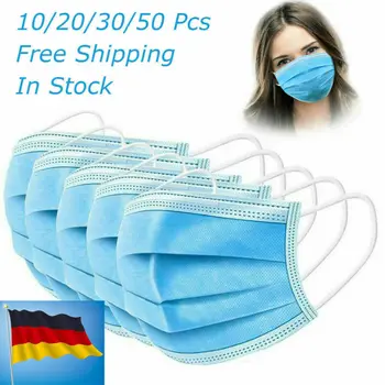 

1/5/10/20/50pcs Wholesale Face Mask 3 Ply Disposable Anti-Bacteria Ear Loop Face Masks Anti-Virus Dust Mouth Mask Dropshipping