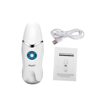 

Original Package Ultrasonic Skin Scrubber Anion Ultrasound Facial Pore Cleaner Cleaning Machine EMS Face Lifting Tighten Massage