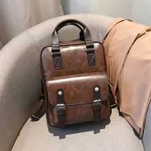 Мужской рюкзак PUI TIUA из искусственной кожи, женский рюкзак для ноутбука с защитой от кражи, коричневые сумки для мужчин, водонепроницаемый большой рюкзак для путешествий, женский рюкзак Mochila Feminina