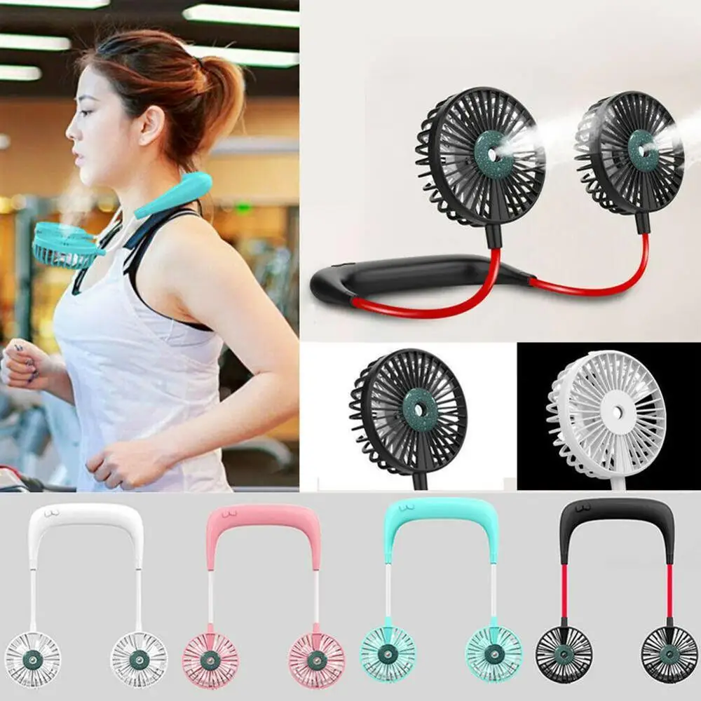 

Cool Summer Portable 1200 2000 mAre USB Mini Fan Neck Fan Rechargeable Small Portable Sports Fan Desk Hand Air Conditioner