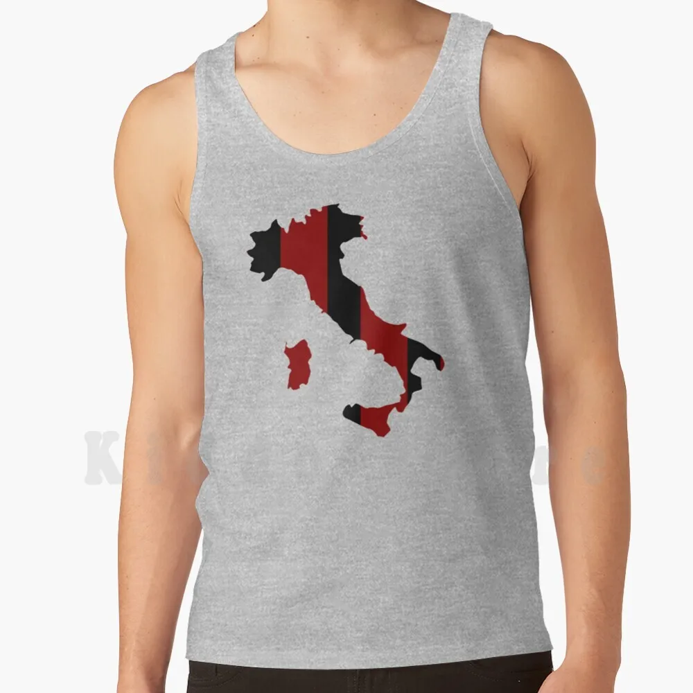 Rosso E Nero Italia Canotte Gilet Senza Maniche Italia Italia Rosso Rossoneri Diavolo Il Diavo Calcio Calcio Sport