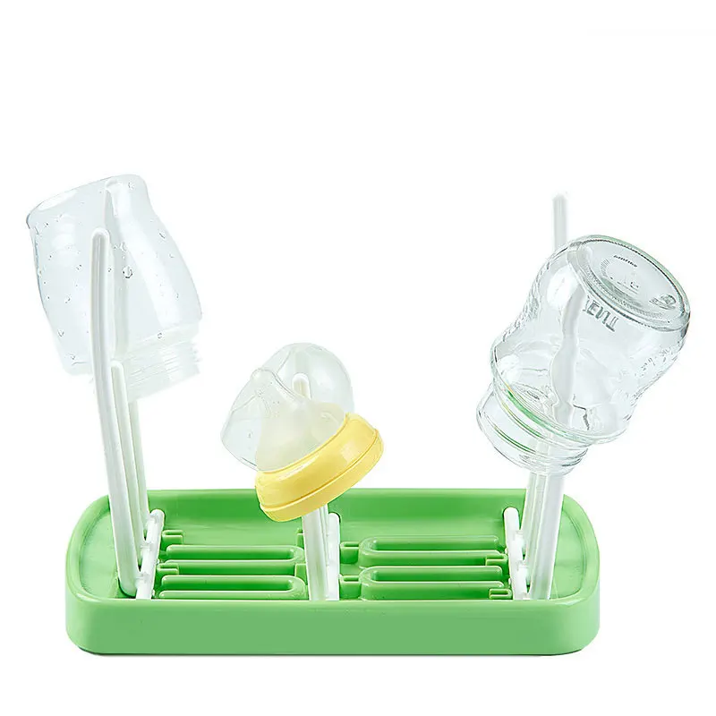 

Feeding Bottle Water Draining Pacifier Rack Baby Air Dry Glass Infants Drying Holder Storage Shelf Foldable Dustproof Shelf