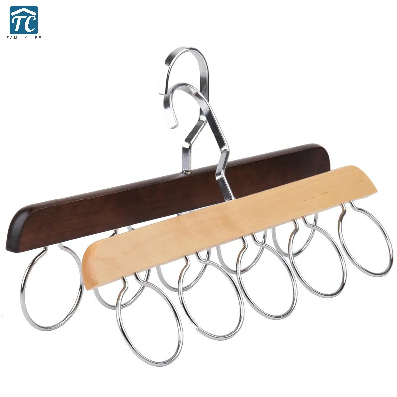 

2PCS Scarf Hanger Multi Scarves Display Hang Ties Belt Organize Circle Storage Holder Clothes Hangers Save Space Shirt Coat Rack