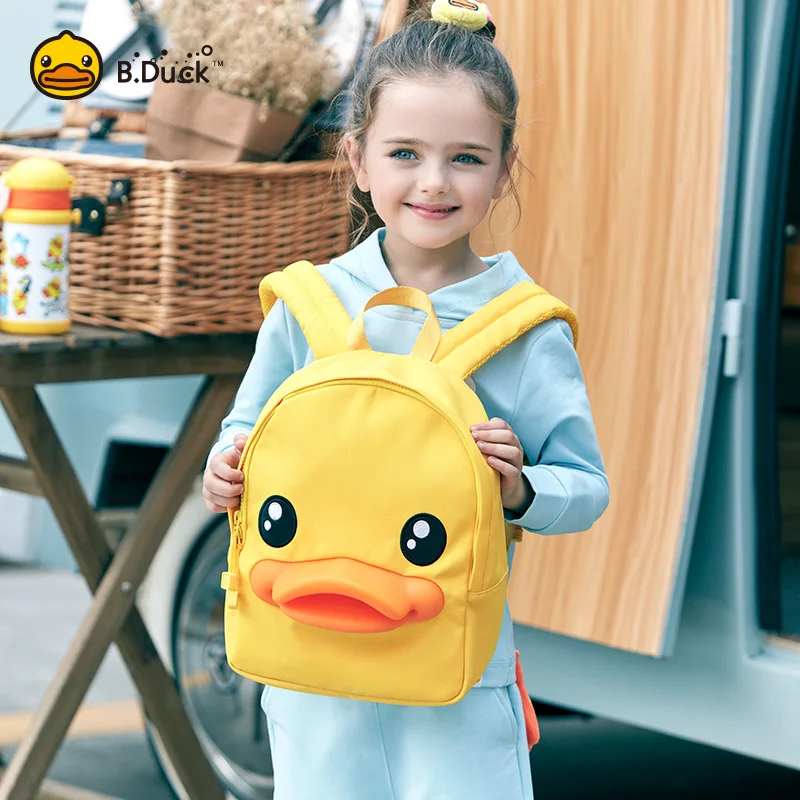 

B. Duck Small Yellow Duck Backpack 3D Bottle Nipple Men And Women Children Backpack Popular Brand Cute Cartoon Kindergarten CHIL