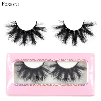 

FOXESJI 5D Mink Lashes Eyelashes High Volume Fluffy Cross Thick Long Soft Eye Lashes Multilevel False Eyelashes Eyelash Makeup