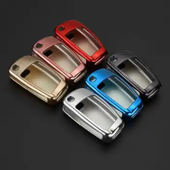 

TPU Car Styling Soft TPU Auto Key Protection Cover Case For Audi C6 A7 A8 R8 A1 A3 A4 A5 Q7 A6 C5 Car Holder Shell Car-Styling