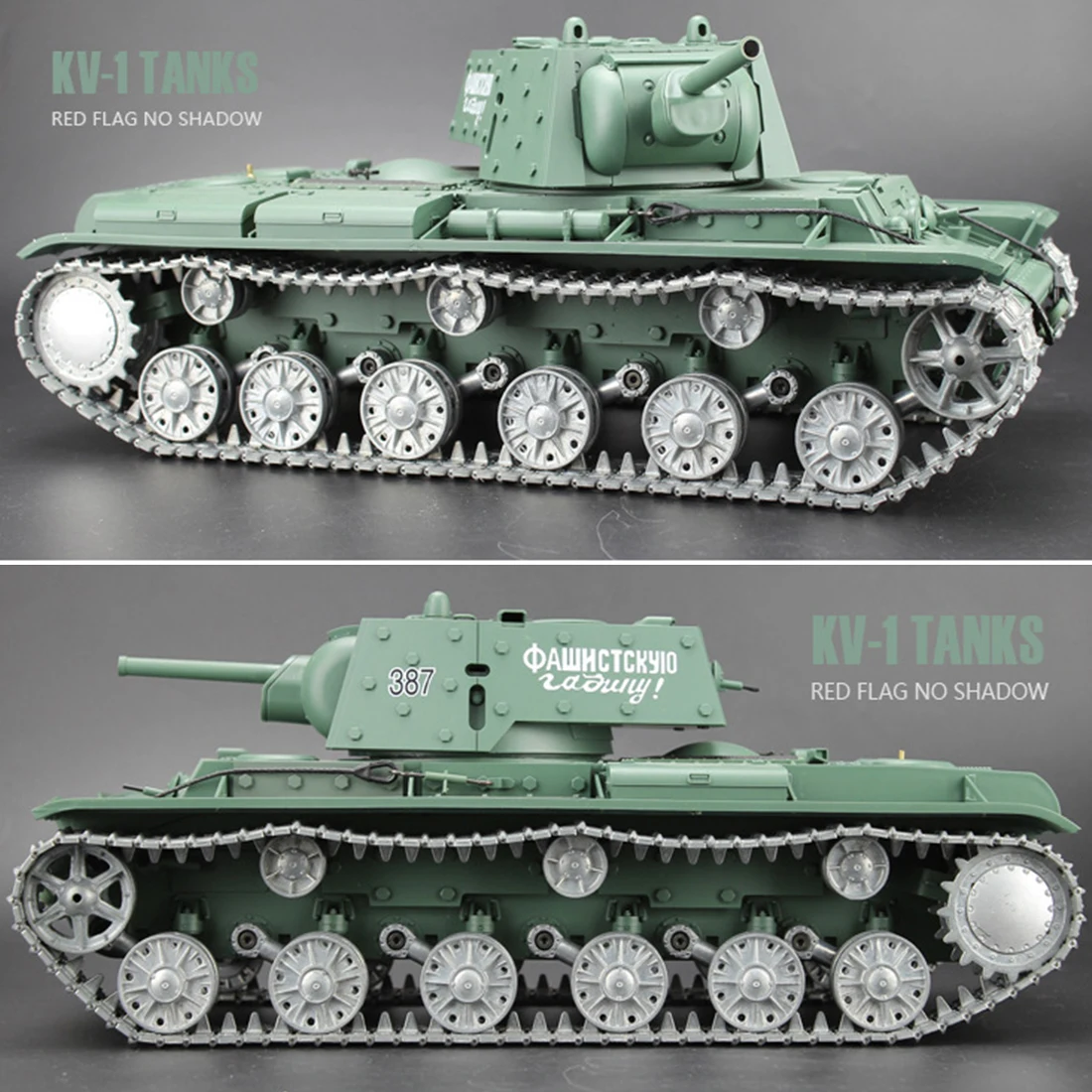 1:16 Soviet KV - 1 'S Heavy Tank 2.4G Remote Control Model Military Tank With Sound Smoke Shooting Effect 3 Edition