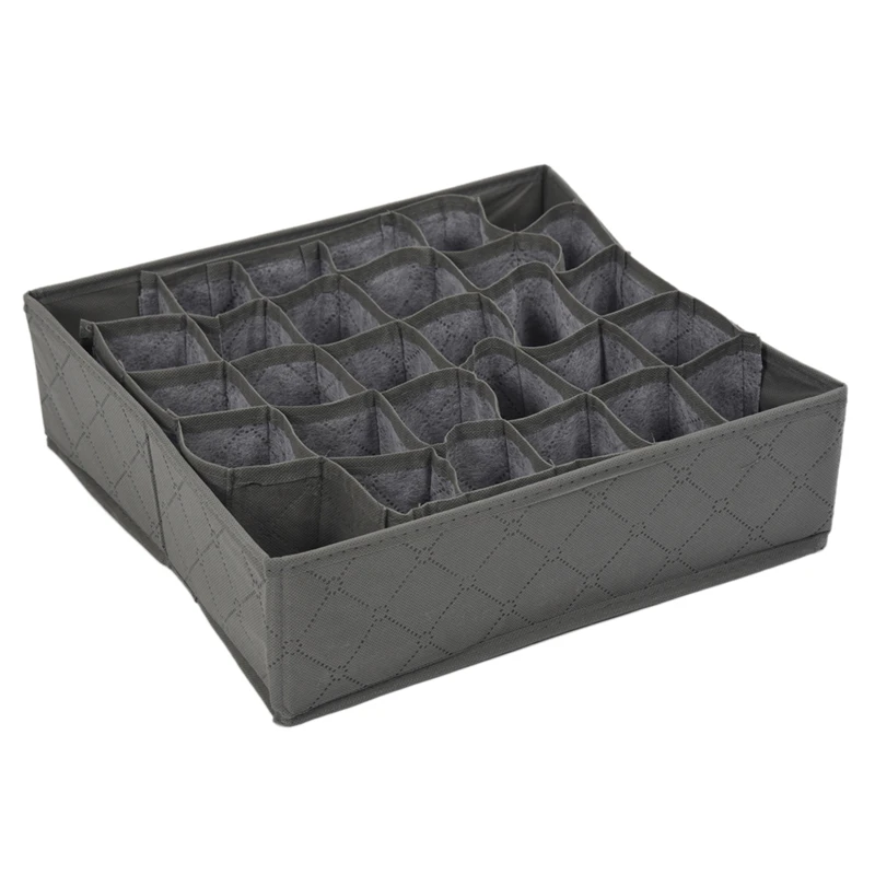 

30 Cell Bamboo Charcoal Underwear Bar Ties Socks Drawer Closet Organizer Storage Box