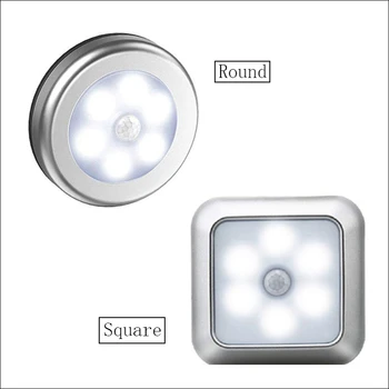 

PIR Motion Sensor Led Night light Battery Cabinet Light for Closet Wardrobe stair Lighting Hallway night lamp for home lighting
