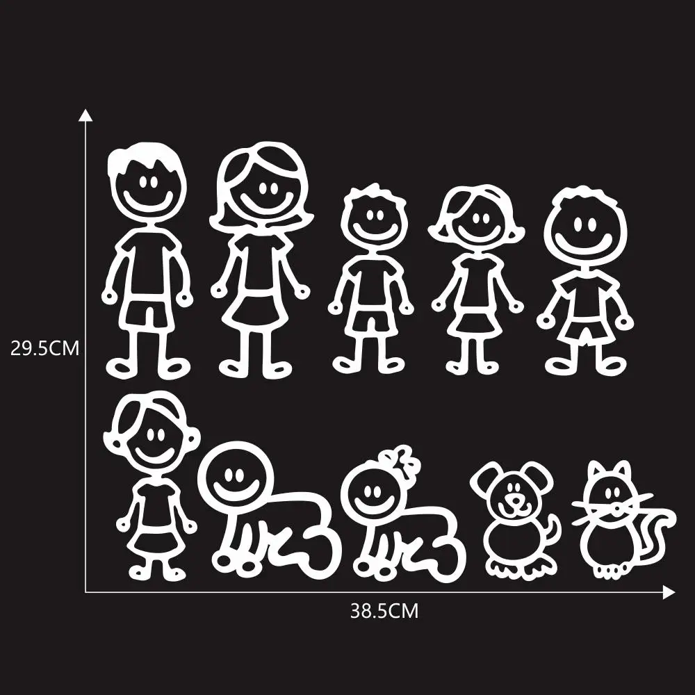 Самоклеящаяся Фигурка сделай сам наклейки для семьи вырезанные виниловые