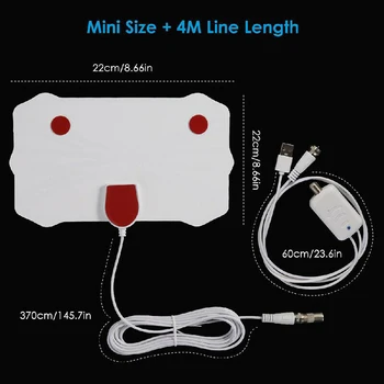 

960 Mile Range Antenna w/Amplifier TV Digital HD HDTV 1080p 4K Skywire Indoor HH tv antenna for digital tv