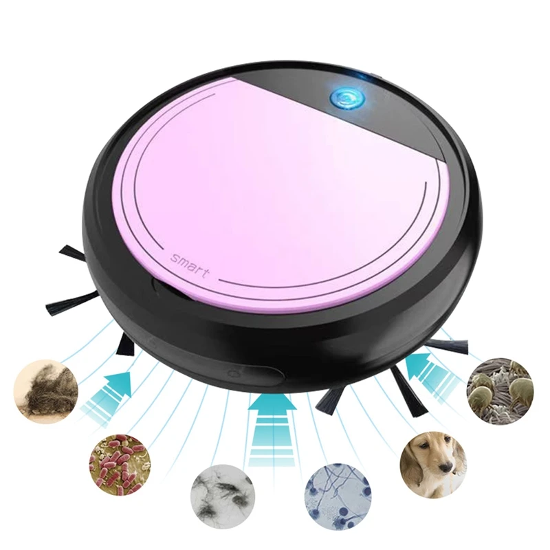 

3-in-1 Ultra-quiet UV Sweeper Intelligent Automatic Sweeping Vacuum Cleaner Robot Smart Colorful 400ML Floor Cleaning Machine