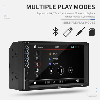 

DIY 2 Din Car MP5 Player 7" Touch Screen Stereo Video Multimedia Player Auto FM Radio wIth Backup Camera Handsfree Autoradio