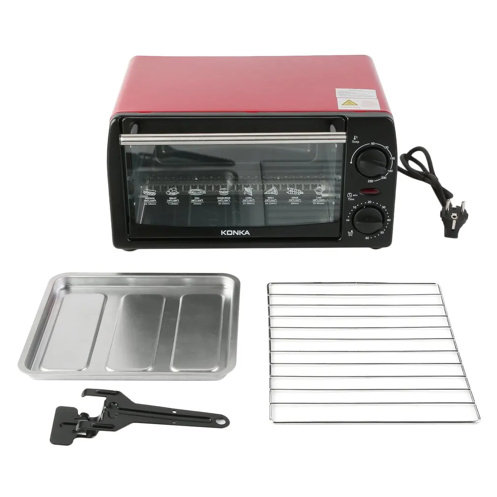 

Electric Oven Household Multifunctional 12L Mini Galvanized Sheet Baking Oven KAO-1208 1050W With Bakeware