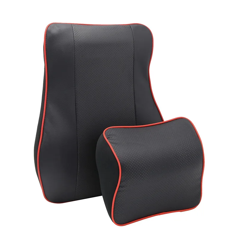 PU Leather Car Pillow neck pillow Auto Car Headrest Cushion Memory