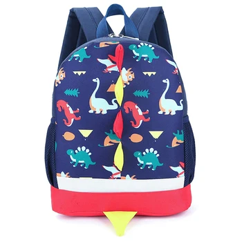

Kid Toddler Backpack Boy Preschool with Strap Dinosaur Kindergarten Leash Bookbag Navy Blue