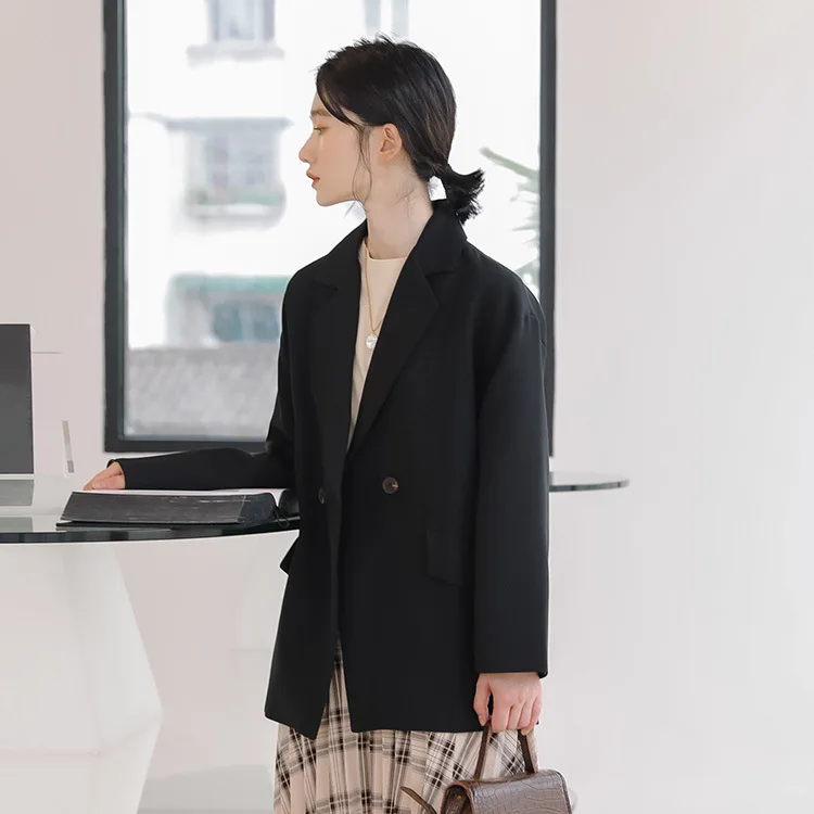 

Photo Shoot INS Suit Jacket Women's Korean-style Students Casual Loose-Fit England Ventilation Network Red CHIC Suit 2019 Autumn
