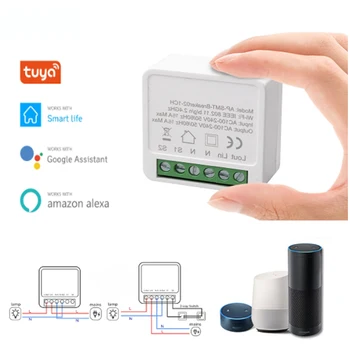 

5/1pcs Mini Smart Wifi DIY Switch Supports 2 Way Control Works With Alexa Google Home Smart Life App Smart Home Accessories