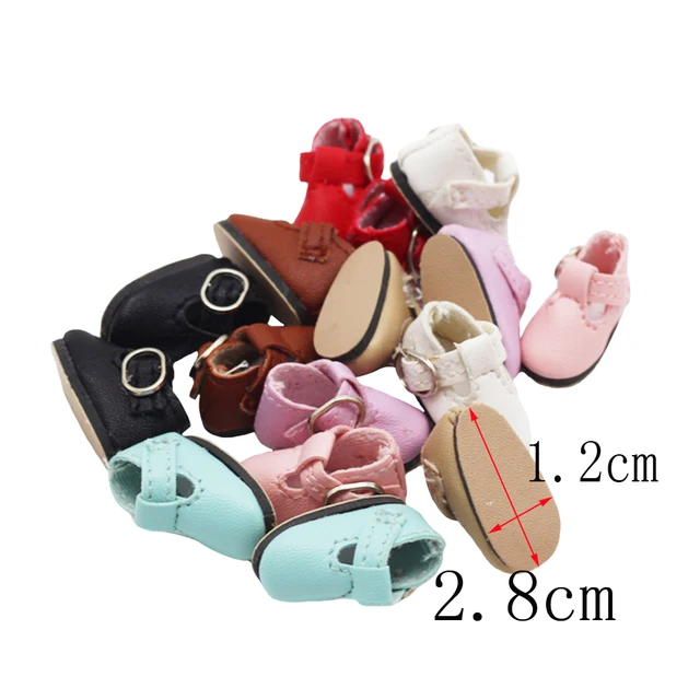 1Pair doll shoes For 1/6 30cm Blyth Doll differents color Cute Sandals As Fit 1/8 BJD Doll Clothes Accessories toys 2