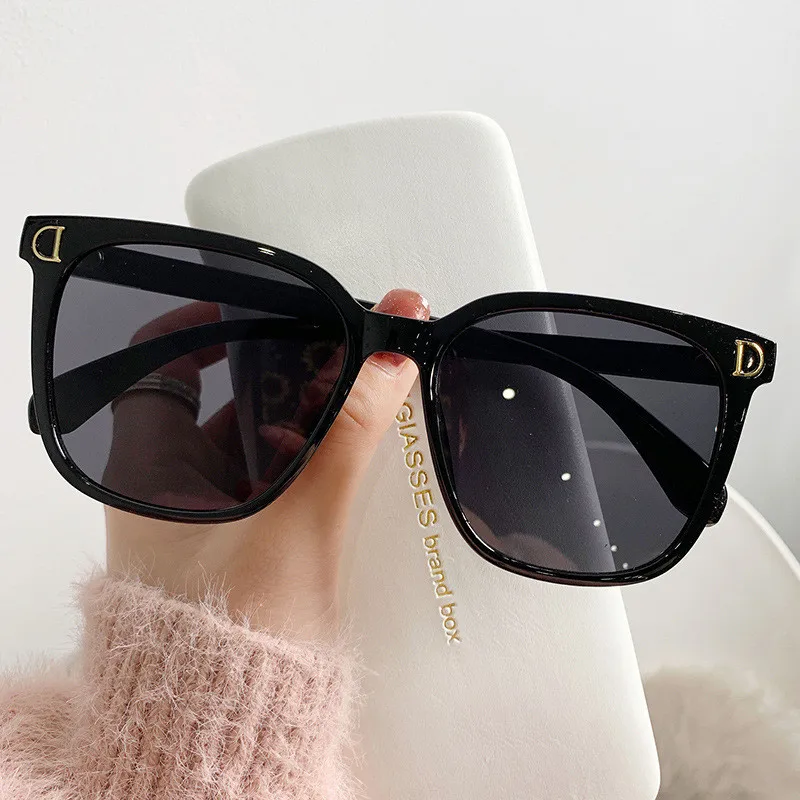 Imwete 2022 Fashion Oversized Sunglasses Women Men Square Sunglasses Luxury Brand Design Vintage Pink Green Eyewear Sexy Female big black sunglasses Sunglasses