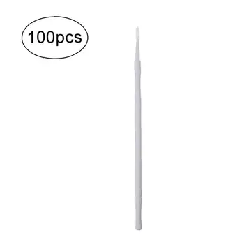 

100PCS Disposable Micro Applicators Brushes Latisse Applicator Eyelash Wands Brush For Eyelashes Extensions Glue Removal(White)