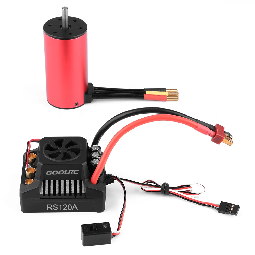 GoolRC 3670 2850KV бесщеточный двигатель и 120A бесщеточный брызгозащищенный электронный регулятор скорости ESC& 6,0 V/3A BEC для 1/8 1/10 RC автомобиля