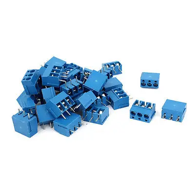 

35 Pcs AWG14-22 300V 20A 3 Pin 4mm Pitch Plastic PCB Terminal Block Connector