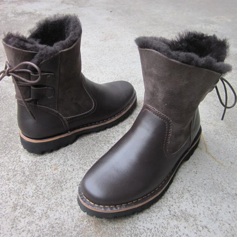 SWYIVY/ботинки из натуральной кожи; женская зимняя обувь без застежки; Новинка года; слипоны; ботильоны для женщин; зимние однотонные ботинки на резиновой подошве