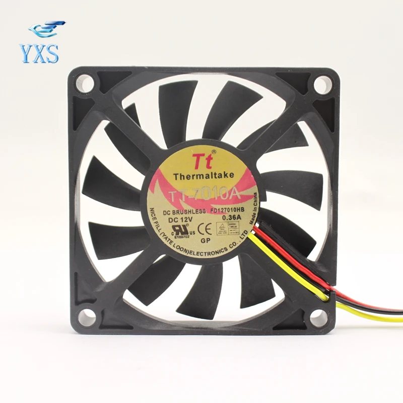 FD127010HB 7010 70*70*10 мм 7 см DC 12 В 0.36A Вентилятор охлаждения 3 провода TT-7010A | Электроника