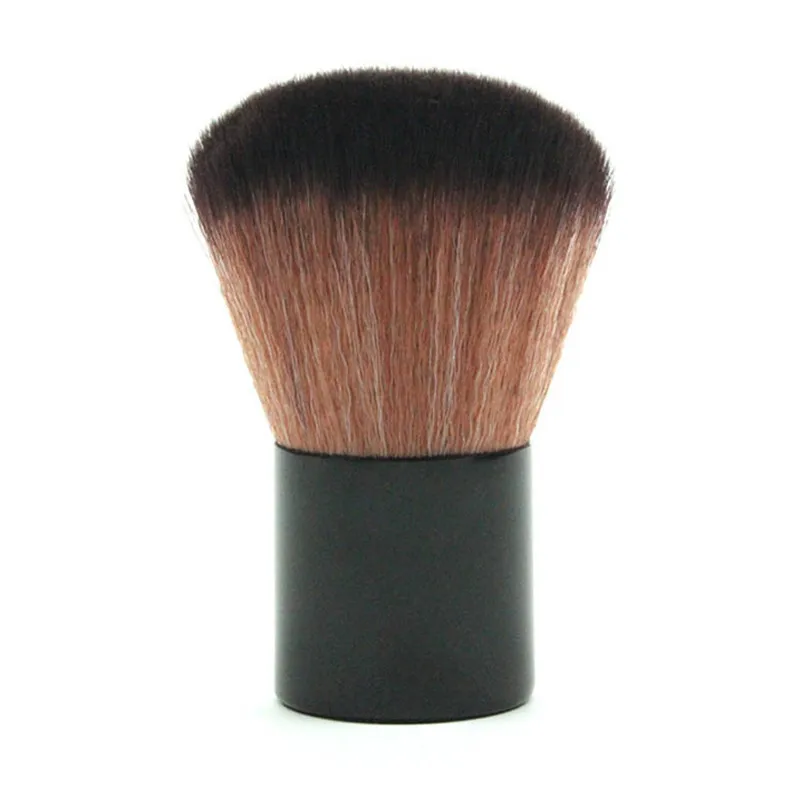 Kabuki Brush Blush Bronzer Loose Powder Foundation Synthetic Hair Flat Brush with Lid Case Contour Beauty Makeup Tools