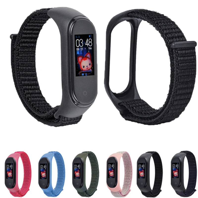 

Colorful nylon Watchbands for Xiaomi mi band 4 replacement wriststrap for xiaomi Mi Band 3 Breatherable smart bracelet accessory