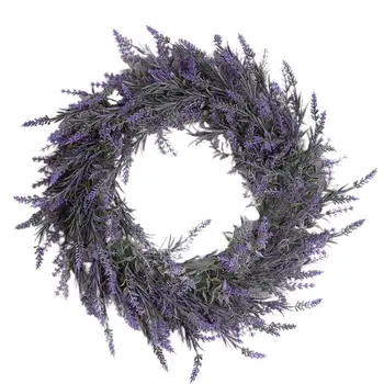 

GloryStar Fake Lavender Hanging Wreath Garland for DIY Christmas Party Front Door Weddings Decoration
