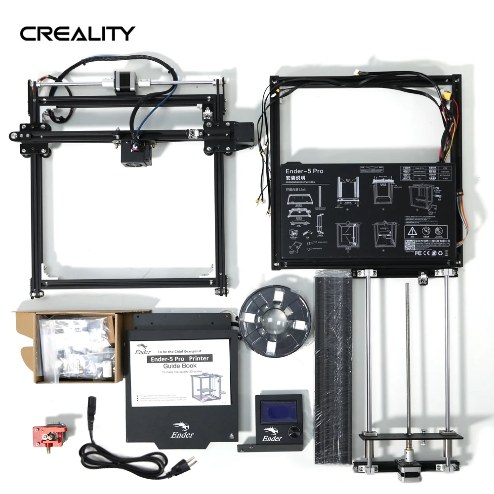 Creality 3D Ender-5 Pro 3d принтер DIY Набор 220*220*300 мм объем сборки с обновлением Бесшумная материнская плата PTFE трубки металлический экструдер