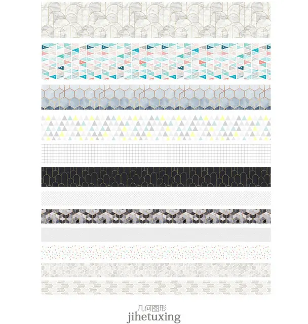 JIANWU 7pcs or 10pcs/set Cute Basic color Washi Tape Scrapbook DIY  Masking Tape School Stationery Store Journal supplies jihetuan 12pcs