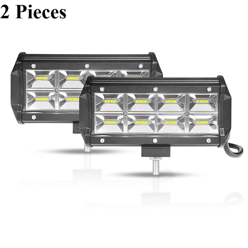 7 дюймов 32 Вт широкий луч потока Светодиодный рабочий свет 6000 К белый для работы вождения внедорожный Лодка автомобиль трактор грузовик 4x4 внедорожник ATV 12 В 24 В - Цвет: 2 pieces 7 inch
