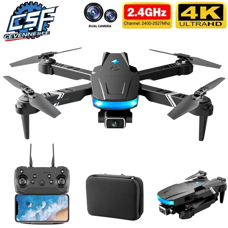 New LS878 Mini Drone 4K HD Wide Angle Dual Camera 1080P FPV Height Maintained RC Dron Foldable Quadcopter Helicopter Toy VS E525 1