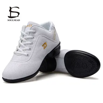 

Women's Soft Bottom Jazz Modern Dance Sneakers Lightweight Breathable Square Dancing Shoes For Woman Ladies Fitness Dance Shoes