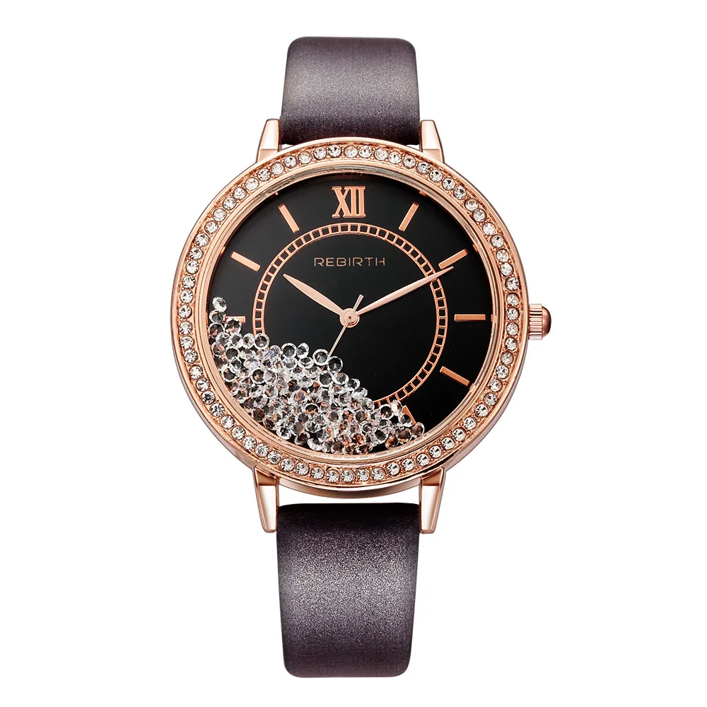 

Rebirth Li bo fu Table Re200 Quartz Waterproof Leather Strap Watch