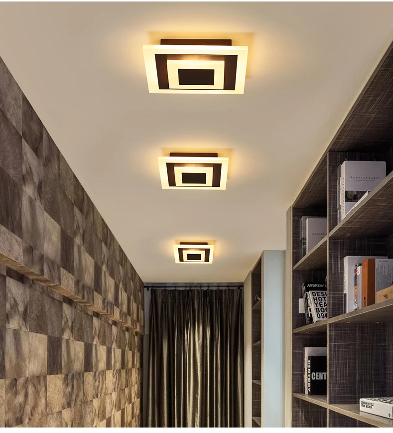 drop ceiling lights Simple Black White Ceiling Light for Home Living Room Corridor Hallway Balcony Surface Mounted Aisle Ceiling Lighting Fixtures black ceiling lights