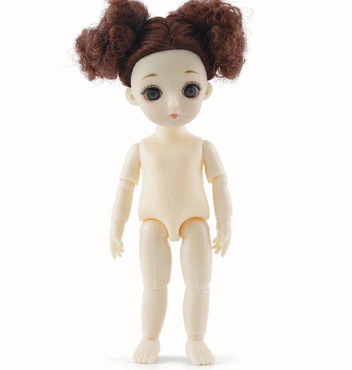 q 13 подвижных шарнирных 16 см 1/8 куклы мини BJD Детская кукла розовый желтый серебряный волосы обнаженные женщины тела модные куклы игрушки для девочек подарок - Цвет: q