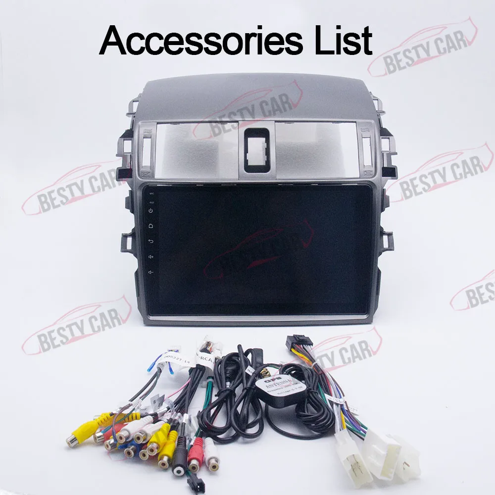 Excellent Android 9.0 Car Multimedia Player Stereo GPS for Toyota COROLLA 2007-2013 Navigation Head Unit Radio DSP 2.5D+IPS 5