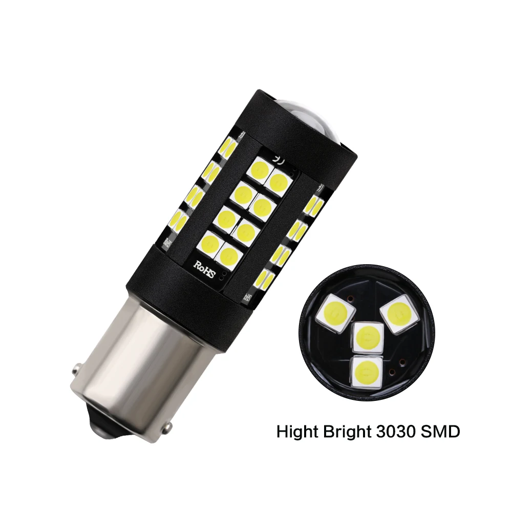 CanBus error free 1156 BA15S P21W 1157 P21/5 Вт BAY15D Фары заднего хода автомобиля светодиодный светильник 3157 P27/7 Вт 7443 авто тормозные лампы 12 V-24 V лампы