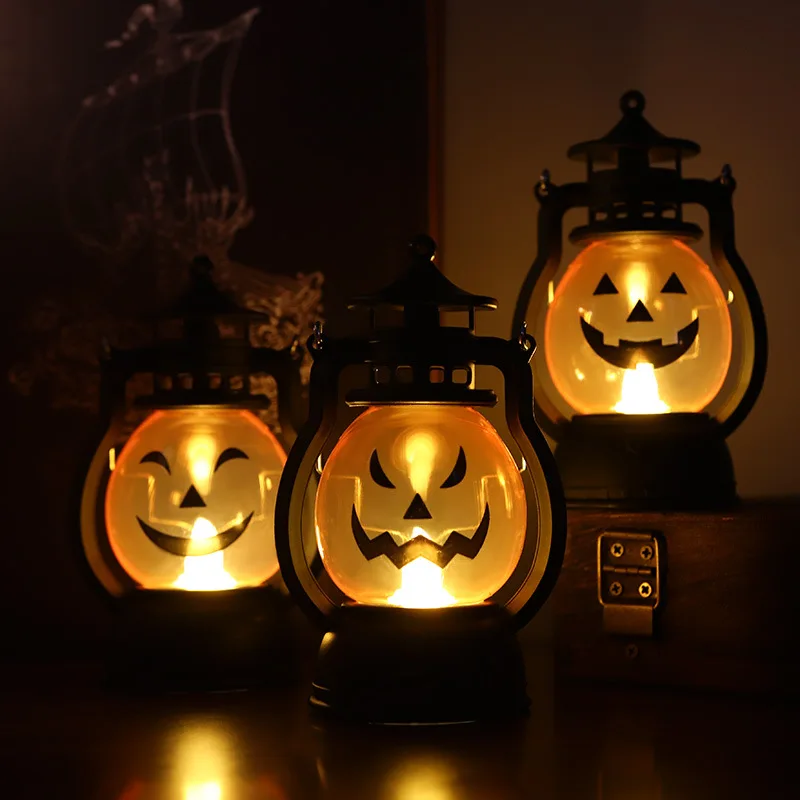 Pumpkin Skull Lantern LED Night Light Halloween Decoration Prop Creative Holiday Bar Party Lights for Household Indoor Oil Lamp | Дом и сад