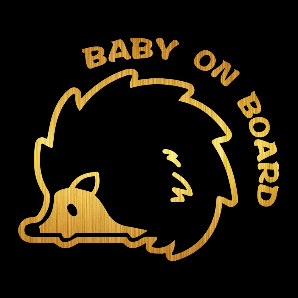 New 12.7cm*10.8cm Baby On Board An Interesting Hedgehog Car Stickers And Decals Body Motorcycle Stickers on the Car Accessories