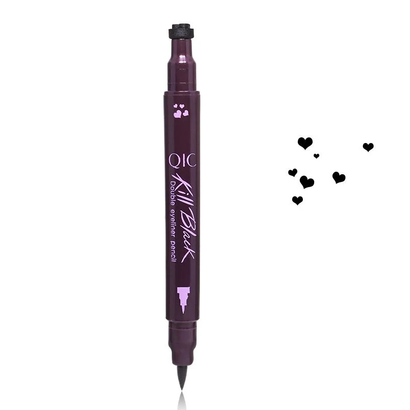 

4 Styles Double Sides Waterproof Liquid Eyeliner Pencil Makeup Star Moon Heart Shape Dot Stamp Tattoo Pen Makeup Tools V9-Drop