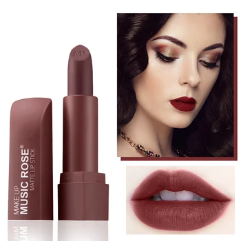 

Women Long-lasting Waterproof Matte Lipstick 12 Colors Makeup Pigments Sexy Moisturizer Velvet Lip Stick Tint Non-stick Cup