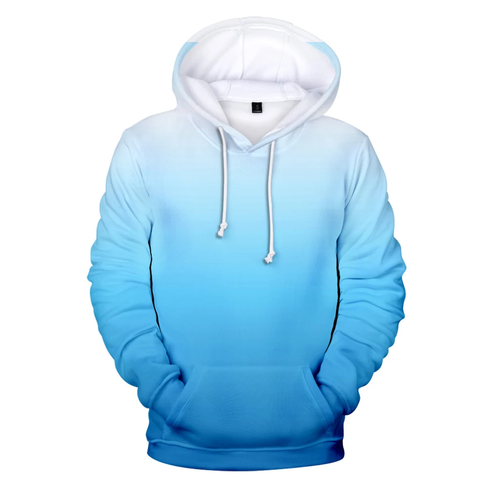 

Famous Brand Hoodies Men's 2019 Men Women Cap Sweatshirts Custom Colourful Gradient Hoodie Mens Solid Color Hooded Blue Coats