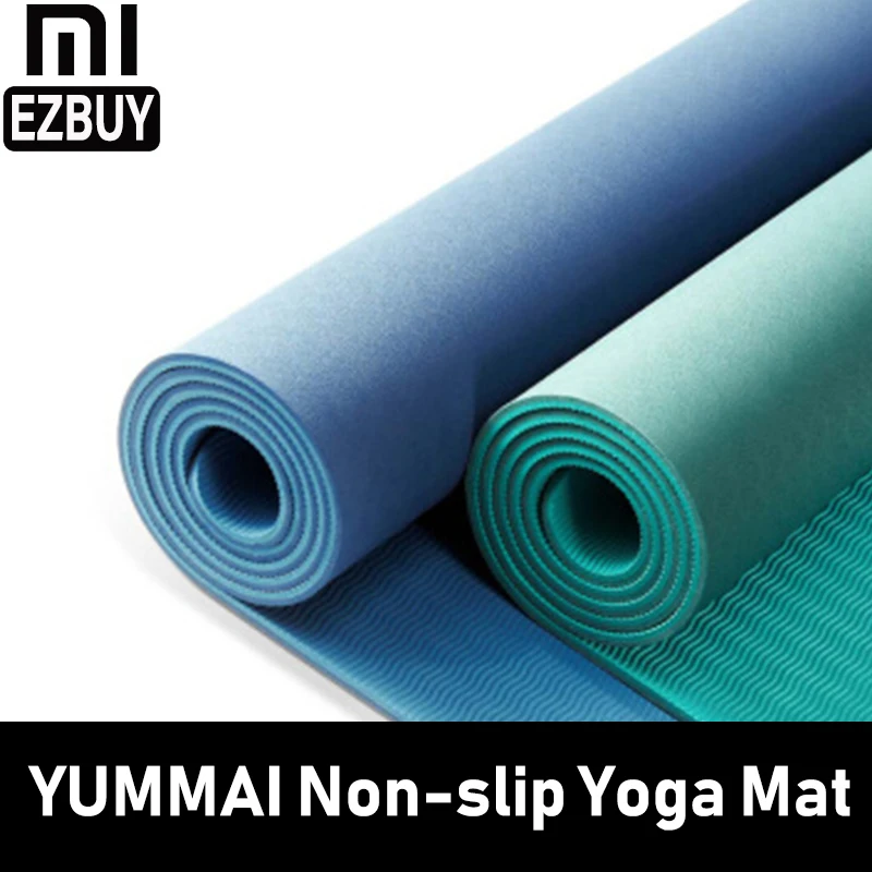 XIAOMI YUNMAI 6 мм двухсторонний нескользящий коврик для йоги нескользящий демпфирующий компрессионный мягкий ТПЭ Коврик для йоги расслабляющий массаж для тела забота о здоровье